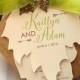 Growing in Love Hand Cut Maple and Oak Leaf Wedding Invitation Set - Sample