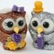 Glitter love bird owl wedding cake topper, glitter wedding decor, sparkly owls