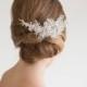 Lace Bridal Headpiece,  Crystal and lace Hair Comb, Wedding Hair Accessory