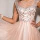 Sleeveless Zipper Scoop Champagne Lilac Crystals Tulle Short