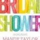 Rainbow Type Bridal Shower Invitation