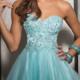Lace Up Blue Sleeveless Sweetheart Crystals Tulle Short