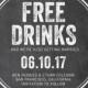Free Drinks - Save The Date Coasters In Charcoal Or Walnut 