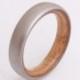 Titanium and Maple Birdeye // Mens Wood Rings //wood Wedding Band //Men's wedding Band Engagement Ring