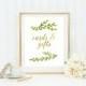 cards and gifts wedding sign printable, instant download, card table sign, gift table sign, DIY wedding, gold, greenery, leaf, wedding decor