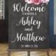 Printable Wedding Sign, Welcome Wedding Sign, Floral Wedding Sign, Burgundy Wedding Sign, Purple welcome Sign, Chalkboard welcome sign