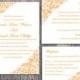 DIY Wedding Invitation Template Editable Text Word File Instant Download Printable Invitation Orange Wedding Invitation Floral Invitation