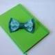 Wedding bowtie EMBROIDERED jade spa bow tie For groom Groomsmen Wedding in shades of green Neck ties for men Gift ideas women Men's bowties