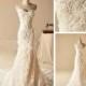 White/Ivory Mermaid Bridal Gown Lace Wedding Dress Custom Size 6 8 10 12 14 16+