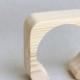 35 mm Wooden cuff unfinished square with break - natural eco friendly fe35a