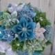 Custom Paper Flower Bridal Bouquet - Made to Order - Kusudama - Origami