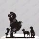 Custom Wedding Cake Topper WITH any PET SILHOUETTE, Acrylic Cake Topper [CT4pt]