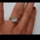 Old European Cut CZ Engagement Ring 0.84-2 Carat OEC 6 Prong Sterling Silver Cubic Zirconia Solitaire Promise Ring Diamond Simulant Sz 3-13