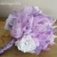 Handmade Fabric Flower Wedding Bouquet,  Lavender Bridal Bouquet,  Purple Wedding Bouquet, Orchid Bride Bouquet, Wedding Flowers