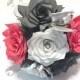 Dragon Bouquet, Handmade paper Rose bouquet, Fantasy bouquets, Game of thrones Wedding bouquet, Dungeons and Dragon themed bouquets