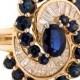 Oscar Heyman Sapphire And Diamond Swirl Ring
