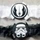 Star Wars Wedding Garter Set Bridal Garter Jedi Order Stormtrooper - Keepsake Garter Toss Garter - Geek Nerd Garter Set