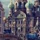 Download Wallpaper 1080x1920 St Petersburg, Russia, Temple, The Savior On The Spilled Blood, Dome, Bridge, Clouds Sony Xperia Z1, ZL, Z, Samsung Galaxy S4, HTC One HD Background