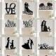 Acrylic Mr &Mrs Bride And Groom Wedding Love Cake Topper Party Favors Decoration