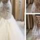 H1560 Sexy sweetheart see through lace mermaid wedding dress