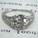 Art Deco Old European Cut Diamond Solitaire Engagement Ring In Platinum, 1.6 Carats