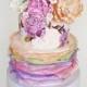 Elegantly Colored Wedding Cake