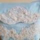 Wedding Handbag / Blue Satin & French Lace Bridal Purse /  Handmade OOAK Wedding Handbag/  Something Blue