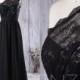 2016 Black Chiffon Bridesmaid Dress, One Shoulder Illusion Lace Wedding Dress, A Line Prom Dress Long, Women Formal Dress Floor Length(L105)
