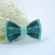 EMBROIDERED jade green bowtie Can be made by order in other shades of green In Pine Moss Emerald Olive Lime colours Pattern jade light green