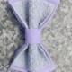 Embroidered bowtie Lilac gray pretied bow tie Groomsmen bow ties Men's bowtie Gifts for brother Boys Unisex bowties Birthday gift boy