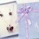 Butterfly Jewelry, Butterfly Necklace, Butterfly Earrings, Flower Girl Jewelry Set, Flower Girl Gift, Wedding Jewelry
