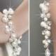 Wedding Jewelry SET, Wedding Pearl Jewelry SET, Swarovski Jewelry SET, Pearl Cluster Bracelet and Earrings, Bridal Jewelry Set