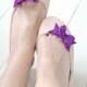 Violet Glitter Bow Shoe Slips, Lilac Glitter Bow Shoe Clips, Purple Glitter Wedding Shoeclips, Purple Bridesmaids, Grey Flowergirl