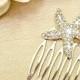 Bridal Starfish Hair Comb - Starfish Hair Accessories - Nautical Hair Comb - Star Fish Hair Accessories - Starfish Hair Pin - Beach Wedding
