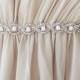 Thin Silver Crystal and Pearl Rhinestone Belt - Bridal Belt or pearl Bridesmaids Belt - Pearl Bridal Belt - Pearl Sash-EYM B036 Pearl