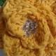 Crochet Yellow Flower Wedding Buttonhole