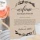 Wedding Welcome Bag Letter Insert, Welcome Bag Note, Wedding Thank You, Itinerary, Agenda, Instant Download, Editable Text, Digital File