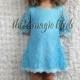 Sheer Lace Girl's Dress, Formal Pageant Dress, Blue Lace Dresses, Frozen Inspired Dress