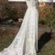 Ivory Champagne Hippie Lace Collage Wedding Gown One of a KIND made to order