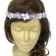 White Flower Headband, Sequin Headband, Bohemian Headband, Bridesmaid Headband, Bachelorette Party Headband, White, Mint, Blush, Purple