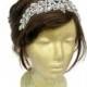 Great Gatsby Leaf Wedding Headpiece 20s Headband Vintage Wedding Headband Bridal Rhinestone Hairpiece Art Deco Flapper Headband Tiara