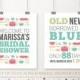 Kitchen Shower Welcome Signs, Wedding Countdown Sign, Bridal Door Sign, Old New Borrowed Sign, Kitchen Party Decor, Bridal Shower Signs, #20
