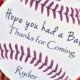 Custom Baseball Birthday Party Favors- Hope You Had A Ball!, Boys Baseball Birthday