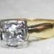 Vintage Engagement Ring .47 Ct tdw Old European Cut Diamond Engagement Ring Diamond Ring 1920s OEC 14K Gold Ring