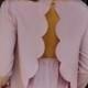 Pink Open Back Two-layer Scallop Trims Blouse - Choies.com