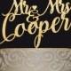 Personalized MR&MRS Wedding Cake Topper,  Wedding Cake Decor, Anniversary - Bridal Shower - Wedding Gift, Valentine Day Cake Topper