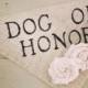 Ivory Dog Of Honor Girl Collar With Flowers Bandana Rustic Burlap Wedding Photo Prop Save The Date Proposal Engagement Photos