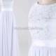 Ivory  bridesmaid dress,Lace/chiffon prom dress,Custom formal dress,Sheath/column party dress,Floor-length evening dress,Prom dress 2016