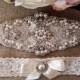 Wedding Garter - Bridal Garter - Pearl And Crystal Rhinestone Garter