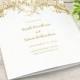 Any colour Leaves Folded Wedding Program Template Instant Download 